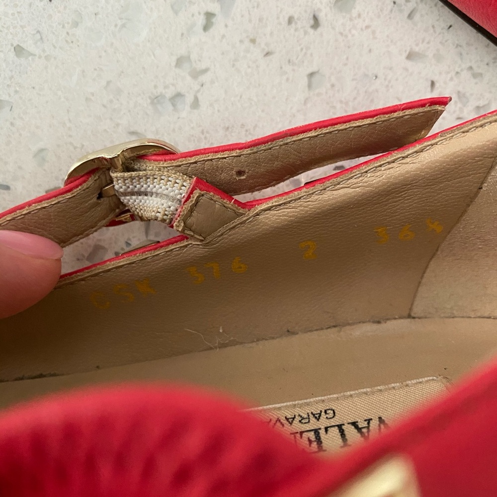 Used Valentino rockstud caged flats. Red. Sz 36.5 - Picture 5 of 10